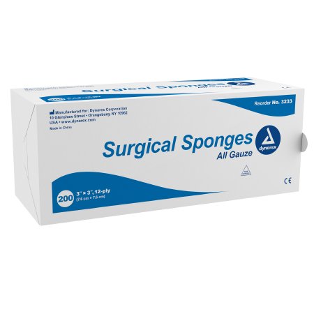 Picture of Gauze Sponge Dynarex® Cotton 12-Ply 3 X 3 Inch Square NonSterile3233
