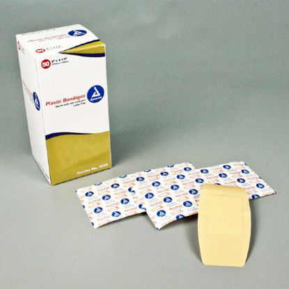 Picture of Adhesive Strip Dynarex 2 X 4-1/2 Inch Plastic Rectangle Tan Sterile3634