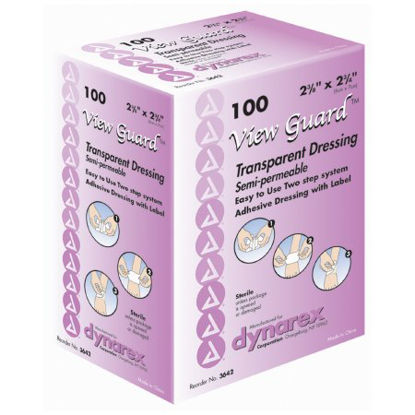 Picture of Transparent Film Dressing View Guard™ Rectangle 2-3/8 X 2-3/4 Inch 2 Tab Delivery Without Label Sterile3642