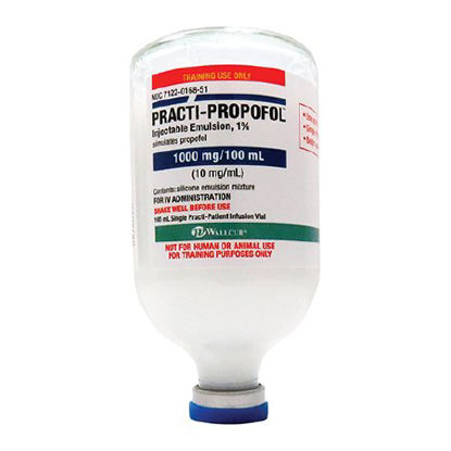Picture of Clinical Training Medication Practi-Propofol™ 100 mL Vial Distilled Water Liquid462PF