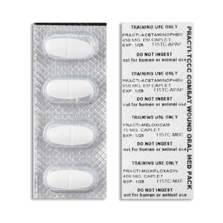 Picture of Clinical Training Medication Practi-TCCC™ Oral Med Pack Assorted Sizes Blister Pack Pill115TC