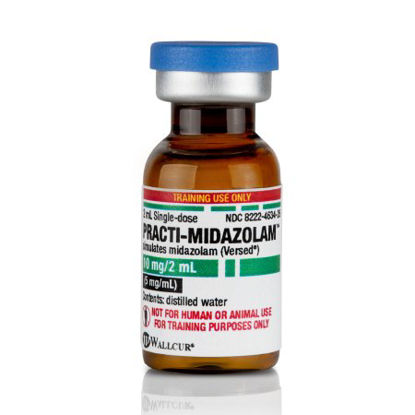 Picture of Clinical Training Medication Practi-Midazolam™ 2 mL Tint Vial Distilled Water Liquid433MD