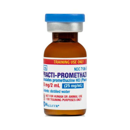 Picture of Clinical Training Medication Practi-Promethazine™ 2 ml Tint Vial Distilled Water Liquid454PZ