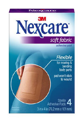 Picture of Adhesive Strip Nexcare™ 3 X 4 Inch Fabric Rectangle Tan SterileSFP34