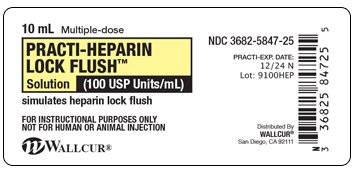 Picture of Training Medication Peel-N-Stick Labels Practi-Heparin Lock Flush 100™9100HEP