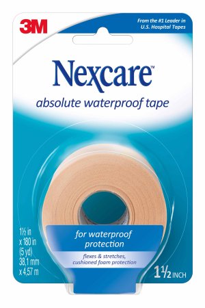 Picture of Medical Tape Nexcare™ Absolute Waterproof Foam 1-1/2 Inch X 5 Yard Tan NonSterile732