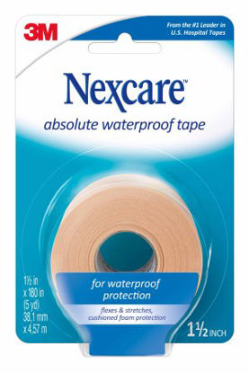 Picture of Medical Tape Nexcare™ Absolute Waterproof Foam 1-1/2 Inch X 5 Yard Tan NonSterile732
