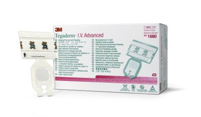 Picture of I.V. Specialty Dressing 3M™ Tegaderm™ Adhesive / Film 1-1/2 X 1-3/4 Inch Sterile1680