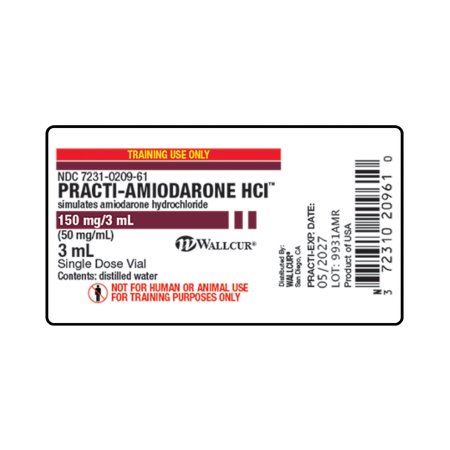 Picture of Training Medication Peel-N-Stick Labels Practi-Amiodarone HCI™9931AMR