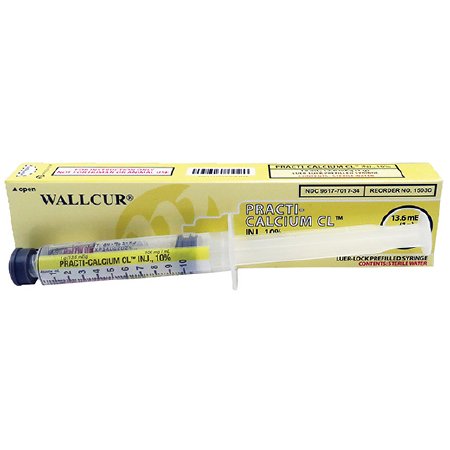 Picture of Clinical Training Medication Practi-Calcium Chloride™ I.V. Code Med 10% 10 mL Needle Free Syringe Distilled Water Liquid1503C