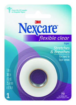 Picture of Medical Tape Nexcare™ Flexible Water Resistant Stretchy Fabric 1 Inch X 10 Yard Clear NonSterile771-1PK