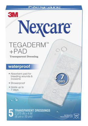 Picture of Transparent Dressing with Pad Nexcare™ Tegaderm™+ Pad Rectangle 2-3/8 X 4 Inch 2 Tab Delivery Without Label SterileH3584