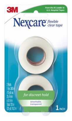 Picture of Medical Tape Nexcare™ Flexible Water Resistant Stretchy Fabric 1 Inch X 10 Yard Clear NonSterile771-2PK