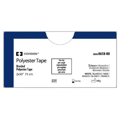 Picture of Medical Tape Covidien™ Polyester 1/8 X 30 Inch White Sterile88868618-00