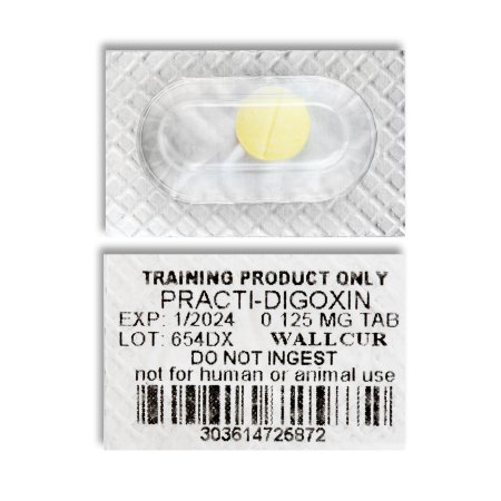 Picture of Clinical Training Medication Practi-Digoxin™ 0.125 mg Blister Pack Scored Tablet654DX