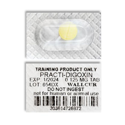 Picture of Clinical Training Medication Practi-Digoxin™ 0.125 mg Blister Pack Scored Tablet654DX