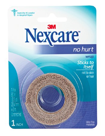 Picture of Medical Tape Nexcare™ No Hurt Self-Adherent Hypoallergenic Material 1 X 80 Inch Tan NonSterileNHT-1