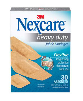 Picture of Adhesive Strip Nexcare™ Heavy Duty 15/16 X 1-1/8 Inch / 7/8 X 2-1/4 Inch / 1-1/8 X 3 Inch Fabric Rectangle Tan Sterile665-30PB