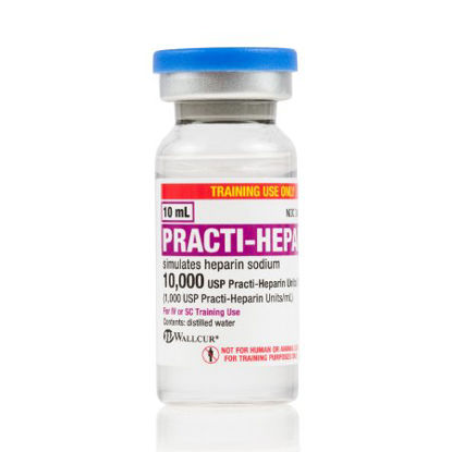 Picture of Clinical Training Medication Practi-Heparin™ (1000 USP/mL) 10 mL Vial Distilled Water Liquid416HP