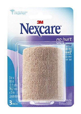 Picture of Medical Tape Nexcare™ No Hurt Self-Adherent Hypoallergenic Material 3 Inch X 2-1/5 Yard Tan NonSterileNHT-3