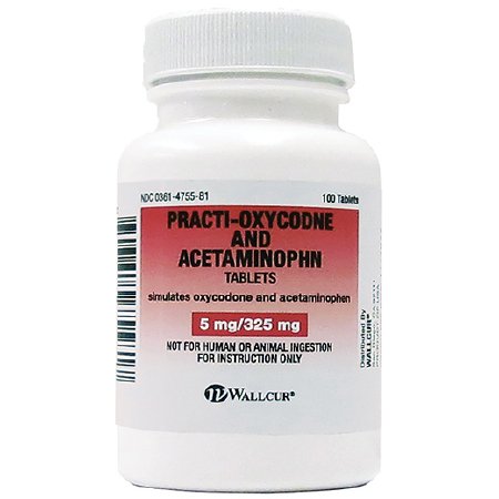Picture of Clinical Training Medication Practi-Oxycodone Acetaminophen™ 5 mg/ 325 mg Oral Med 5 mg/325 mg per Tablet Bottle Tablet679XA