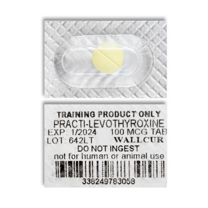 Picture of Clinical Training Medication Practi-Levothyroxine™ 100 mcg per Dose Blister Pack Scored Tablet642LT