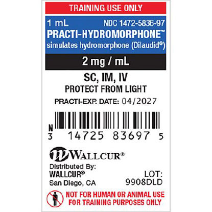 Picture of Training Medication Peel-N-Stick Labels Practi-Hydromorphone™9908DLD