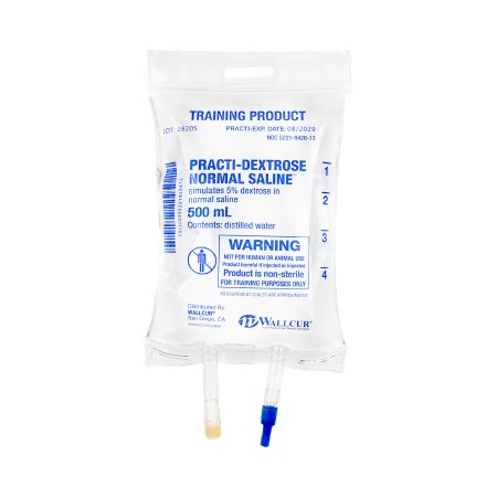 Picture of Clinical Training Medication Practi-Dextrose Normal Saline™ 500 mL I.V. Bag Distilled Water Liquid282DS