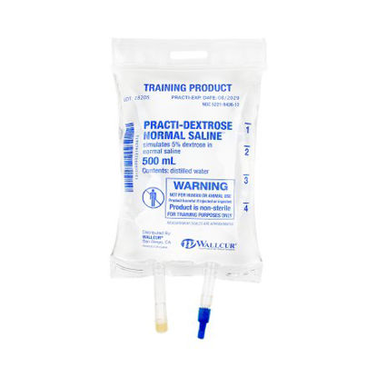 Picture of Clinical Training Medication Practi-Dextrose Normal Saline™ 500 mL I.V. Bag Distilled Water Liquid282DS