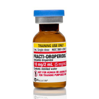 Picture of Clinical Training Medication Practi-Droperidol™ 2 mL Tint Vial Distilled Water Liquid123DP