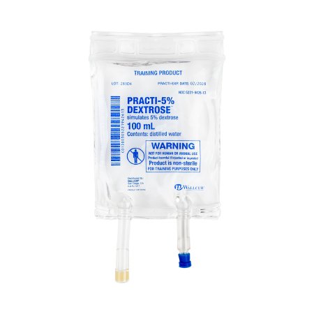 Picture of Clinical Training Medication Practi-5% Dextrose™ 100mL I.V. Bag Distilled Water Liquid283DX