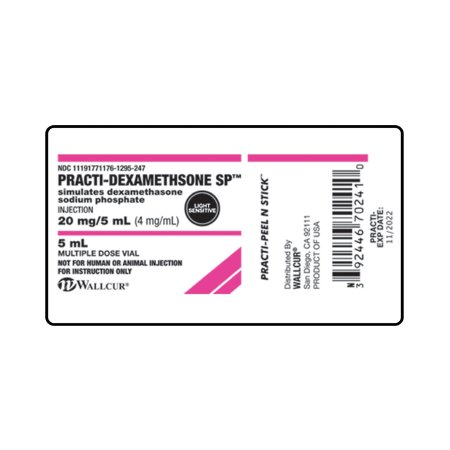 Picture of Training Medication Peel-N-Stick Labels Practi-Dexamethasone Sodium Phosphate™9932DEX