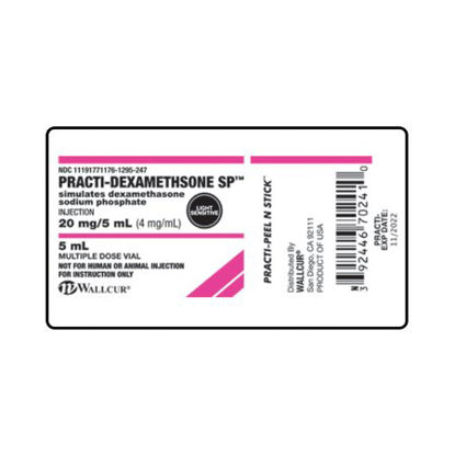 Picture of Training Medication Peel-N-Stick Labels Practi-Dexamethasone Sodium Phosphate™9932DEX