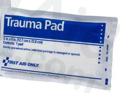 Picture of Trauma Dressing First Aid Only Gauze 5 X 9 Inch Rectangle SterileJ236