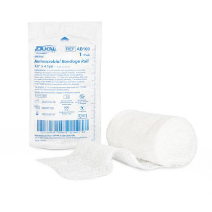 Picture of Antimicrobial Conforming Bandage Gauze / PHMB / Benzalkonium Chloride 4 Inch X 4.1 Yard Roll Shape SterileAB100