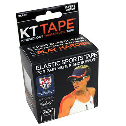 Picture of Kinesiology Tape KT Tape® Classic Uncut Cotton / Elastic 2 Inch X 5-1/2 Yard Black NonSterile25-3416