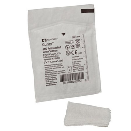 Picture of Antimicrobial Gauze Sponge Curity™ AMD™ Gauze 8-Ply 2 X 2 Inch Square Sterile2506-