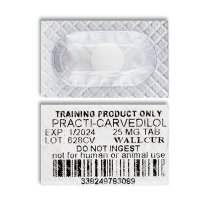 Picture of Clinical Training Medication Practi-Carvedilol™ 25 mg per Dose Blister Pack Scored Tablet628CV