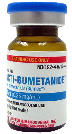 Picture of Clinical Training Medication Practi-Bumetanide™ 4 mL Tint Vial Distilled Water Liquid472BX