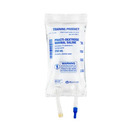 Picture of Clinical Training Medication Practi-Dextrose Normal Saline™ 250 mL I.V. Bag Distilled Water Liquid281DN