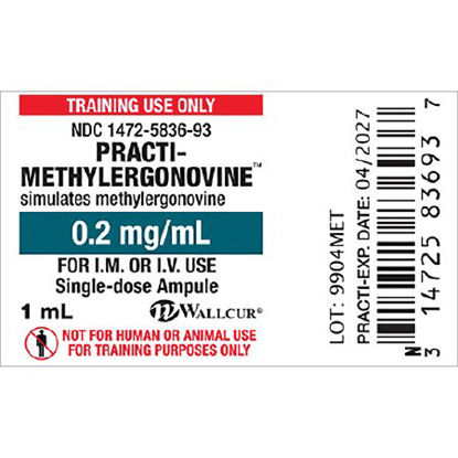Picture of Training Medication Peel-N-Stick Labels Practi-Methylergonovine™9904MET