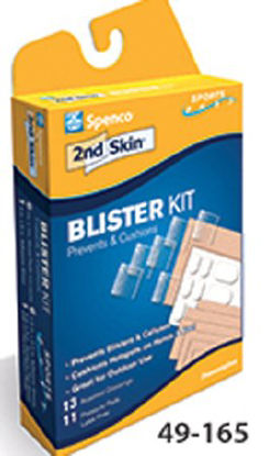 Picture of Blister Kit 2nd Skin® 1 Inch / 1-1/2 X 3 Inch / 3 X 5 Inch Fabric / Hydrogel Rectangle / Square Tan NonSterile4916500