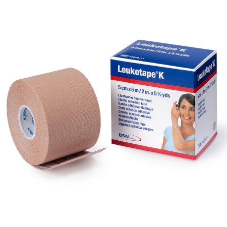 Picture of Orthopedic Corrective Tape Leukotape® K Wave Pattern Adhesive Cotton / Polyacrylate 2 Inch X 5-1/2 Yard Beige NonSterile7297811