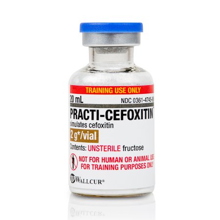 Picture of Clinical Training Medication Practi-Cefoxitin™ 2g/20 mL Powder 20 mL Vial Unsterile Fructose White Powder493CF