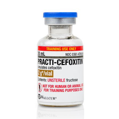Picture of Clinical Training Medication Practi-Cefoxitin™ 2g/20 mL Powder 20 mL Vial Unsterile Fructose White Powder493CF
