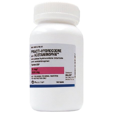 Picture of Clinical Training Medication Practi-Hydrocodone and Acetaminophen™ 5 mg/500 mg Oral Med 5 mg/500 mg per Tablet Bottle Tablet680HA
