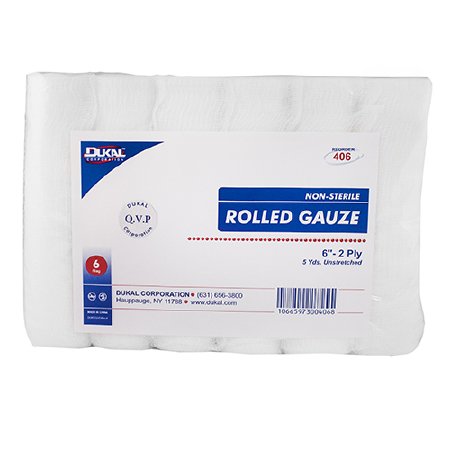 Picture of Conforming Bandage Dukal™ Cotton 2-Ply 6 Inch X 5 Yard Roll Shape NonSterile406