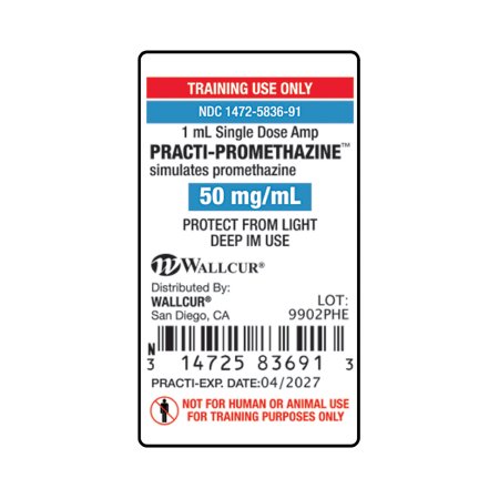 Picture of Training Medication Peel-N-Stick Labels Practi-Promethazine™9902PHE