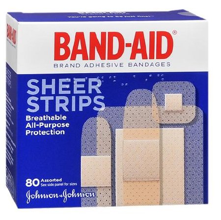 Picture of Adhesive Strip Band-Aid® 2-1/4 X 3 Inch / 3/4 X 3 Inch / 5/8 X 2-1/4 Inch / 7/8 X 7/8 Inch Plastic Assorted Shapes Sheer Sterile08137004669