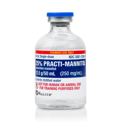 Picture of Clinical Training Medication Practi-Mannitol™ 50 mL Vial Distilled Water Liquid125MN